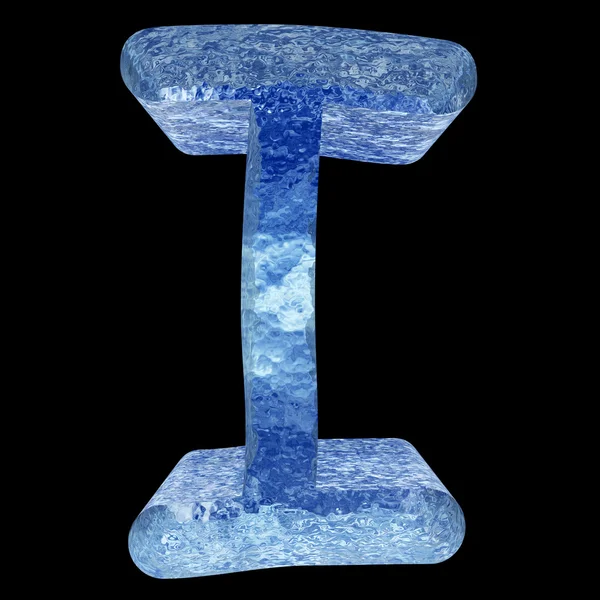 Water of ijs lettertype onderdeel — Stockfoto