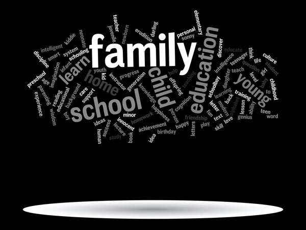 Family abstract word cloud — Stock Photo, Image