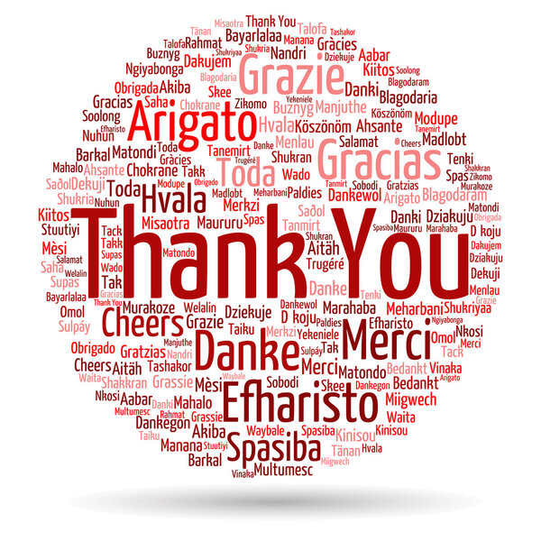 Консервативное облако слов "спасибо"
 