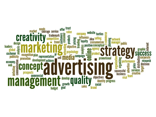 Abstract advertising word cloud — Stock Photo, Image