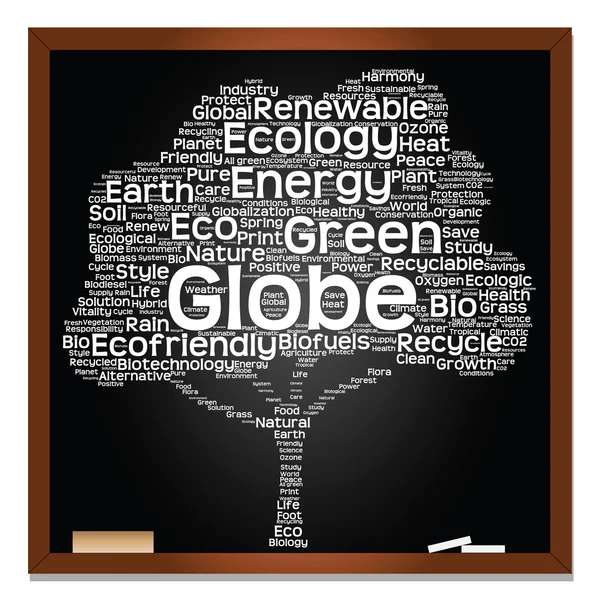 Ekologia, energia tekstu — Zdjęcie stockowe