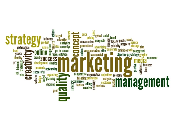 Marketing palabra nube — Foto de Stock