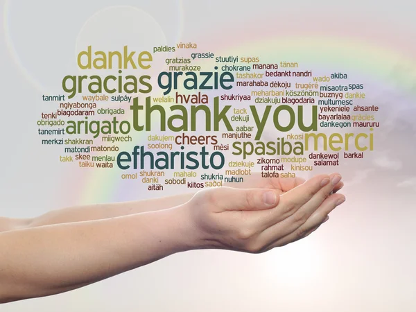 Conceptual  thank you word cloud — Stock Photo, Image