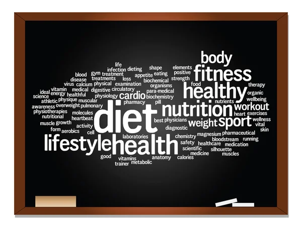 Gezondheid word cloud — Stockfoto