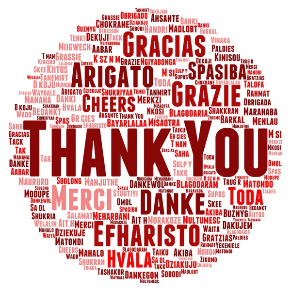 Conceptual  thank you word cloud — Stock Photo, Image