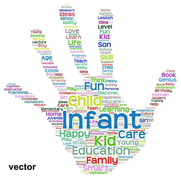 Educação Word Cloud — Vetor de Stock