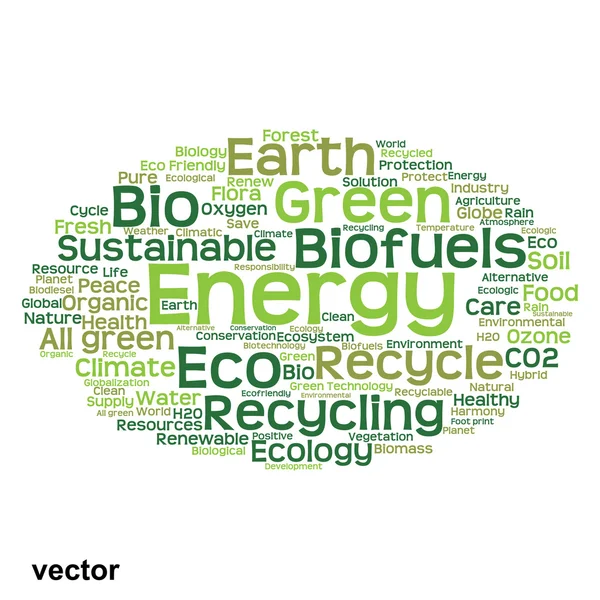 Ekologie slovo oblak — Stockový vektor