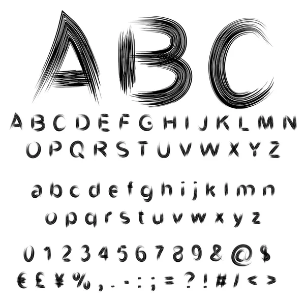 Sketchs cribble font — Stock Vector