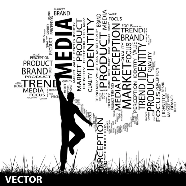 Media word cloud — Stockvector