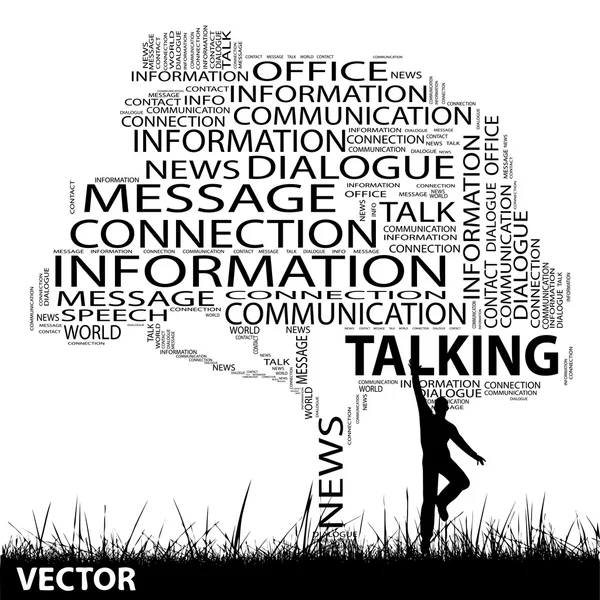 Mededeling word cloud — Stockvector