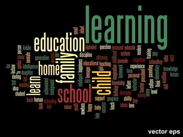 Educação Word Cloud — Vetor de Stock