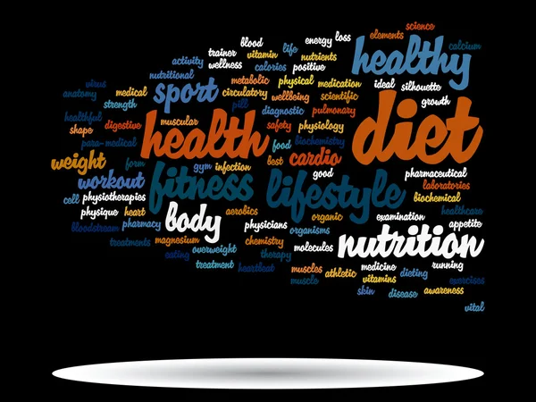 Saúde nuvem de palavras —  Vetores de Stock
