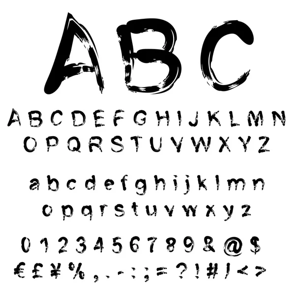 Font grabble sketsa - Stok Vektor