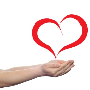 kalp şeklinde aşk sembolü 