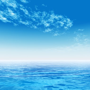 Dalgalar ve gökyüzü cennet