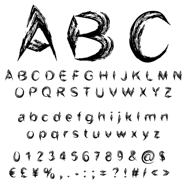 Handgeschreven, schets verf lettertype — Stockfoto
