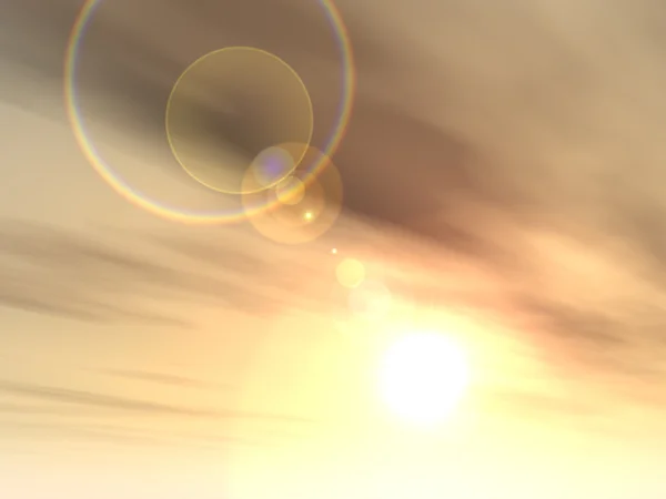 Сонце поруч з горизонтом — стокове фото