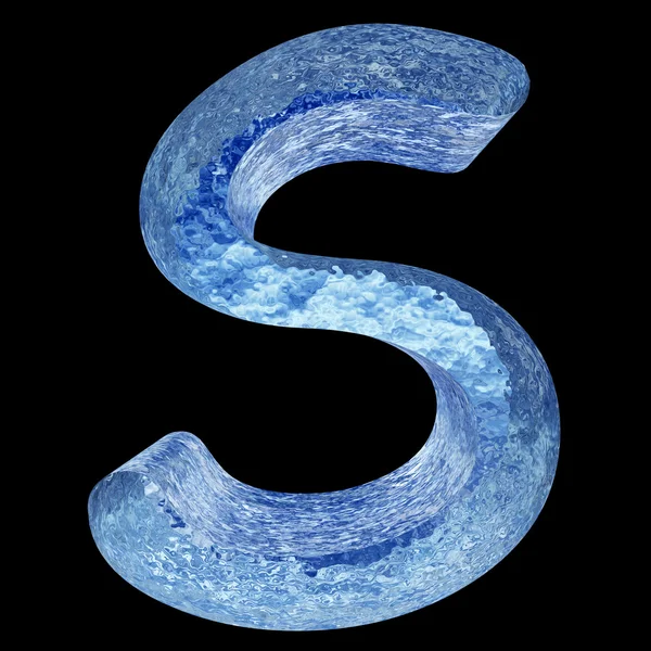 Water of ijs lettertype onderdeel — Stockfoto