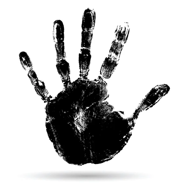 Black human handprint — Stock Photo, Image