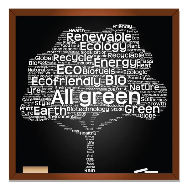 Ecologia, texto energético — Fotografia de Stock