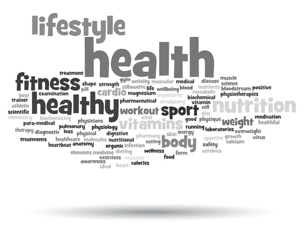 Gezondheid word cloud — Stockfoto