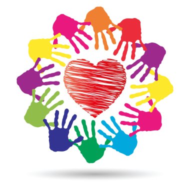  Kırmızı kalp aşk sembolü