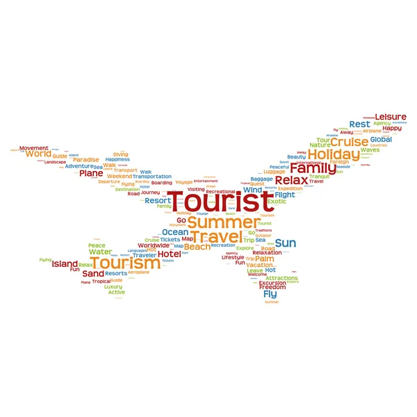 Tourism plane silhouette — Stock Vector