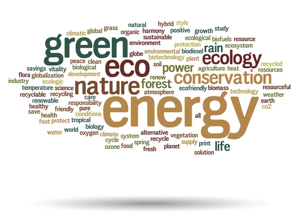 Ecology word cloud isolated — Stock Vector