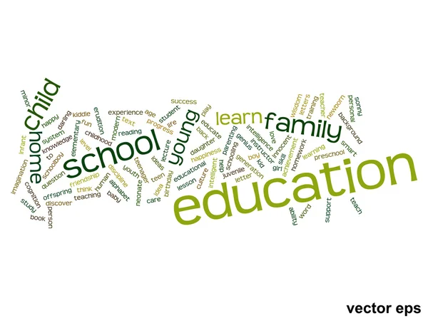 Utbildning word cloud — Stock vektor