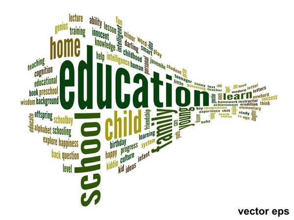 Educación Word Cloud — Vector de stock