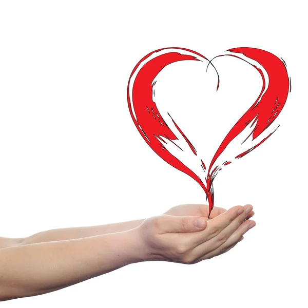 Symbol lásky ve tvaru srdce — Stock fotografie