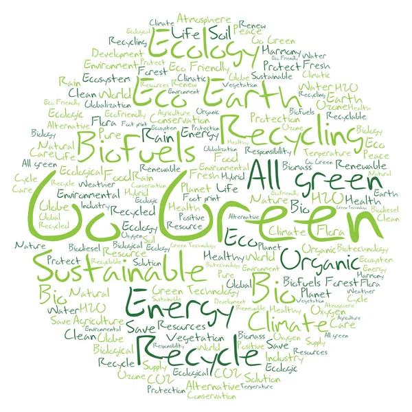 Energy and conservation word cloud — Stock Photo, Image