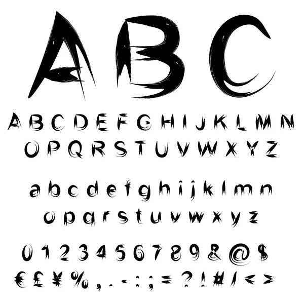 Schets verf lettertype — Stockfoto