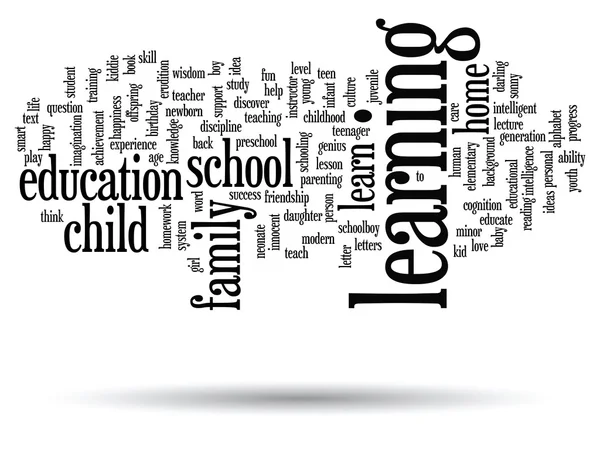 Educación Word Cloud — Archivo Imágenes Vectoriales