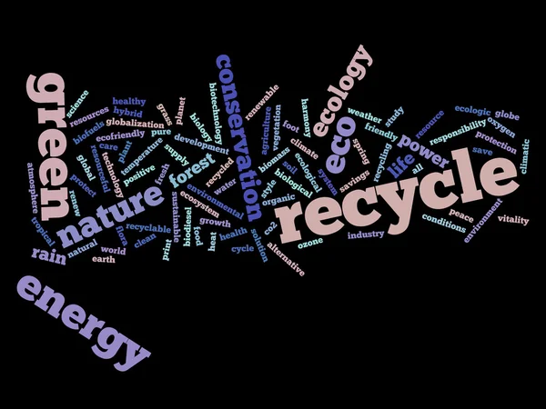 Energy and conservation word cloud — Stock Photo, Image