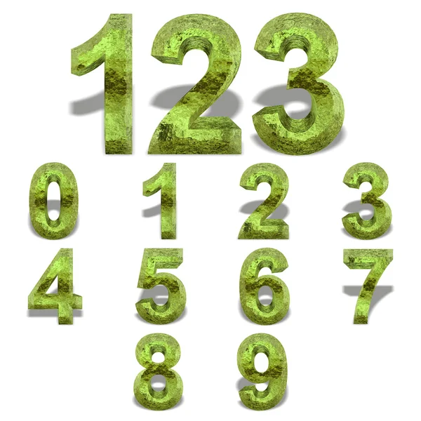Groene metalen lettertype — Stockfoto
