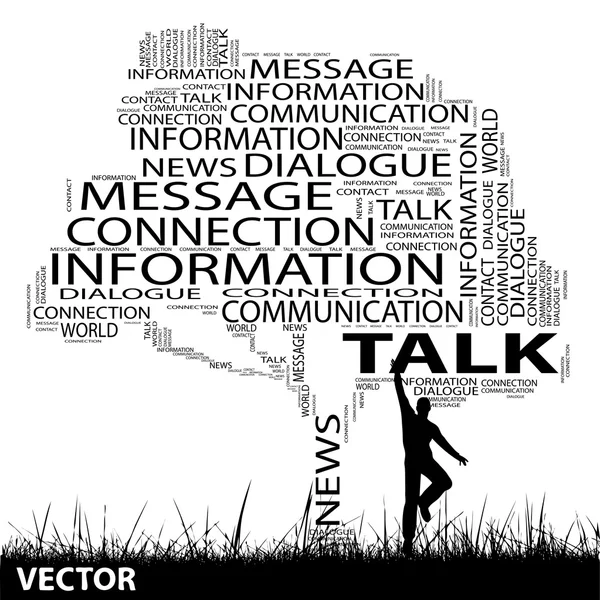 Communication word cloud — Stock Vector