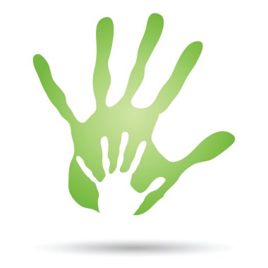 Anne ve çocuk el parmak