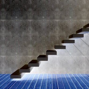 kavramsal beyaz taş basamaklar