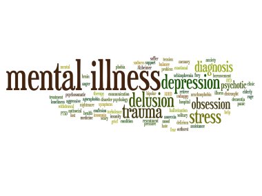 akıl hastalığı kelime bulutu 