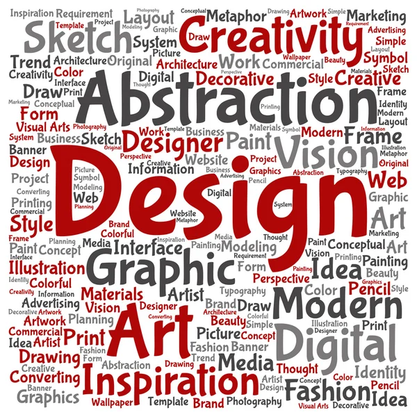 Konst design torget word cloud — Stockfoto