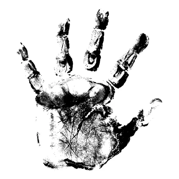 Black human handprint — Stock Photo, Image