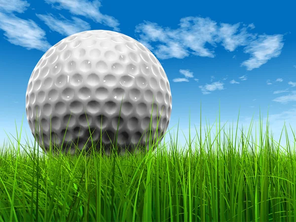 М'яч для гольфу на горизонті — стокове фото