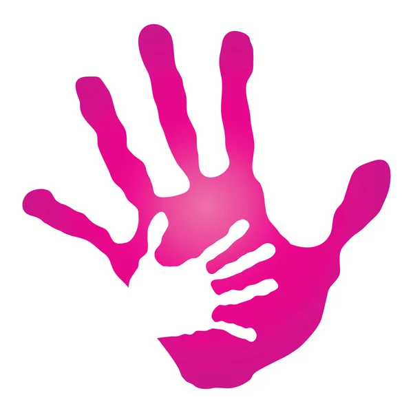 Mother and child hand prints — Stock Photo, Image