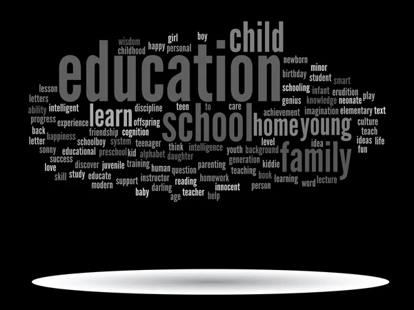 Child education abstract word cloud — Stock Photo, Image