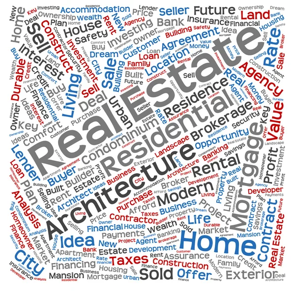 Real estate  word cloud — Stock Photo, Image