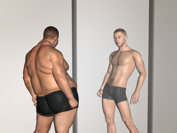 Избыточный вес против стройного человека
 