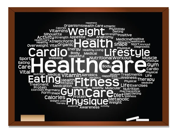 Abstract health, nutrition word cloud — Stock Photo, Image