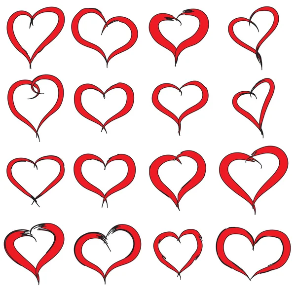 Kolekcja kształtów serca — Zdjęcie stockowe