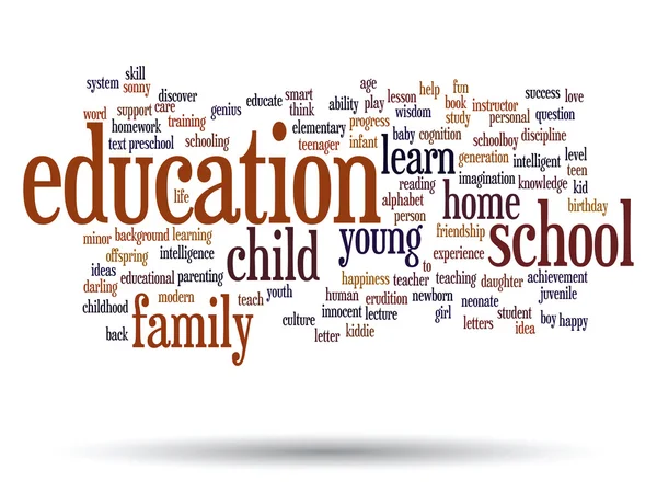 Child education abstract word cloud — Stock Photo, Image